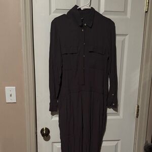 Madewell Black Long Sleeve Jumpsuit